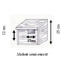 Nichoir semi-ouvert