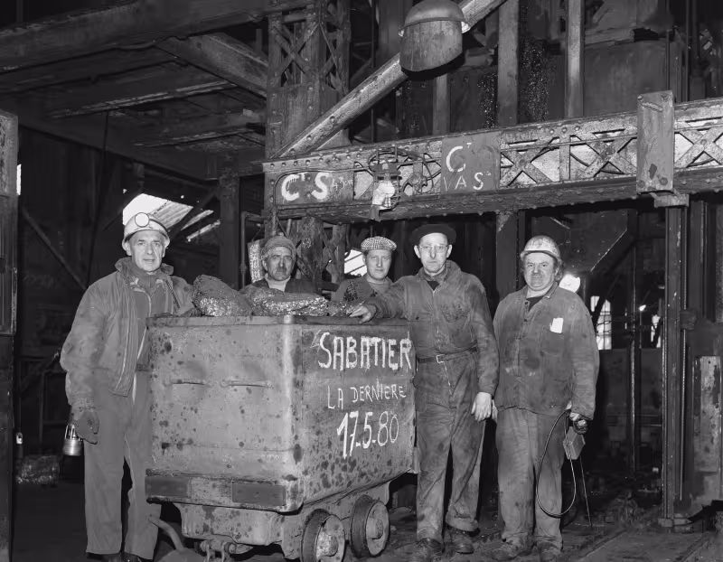 Minieurs dans la fosse Sabatier